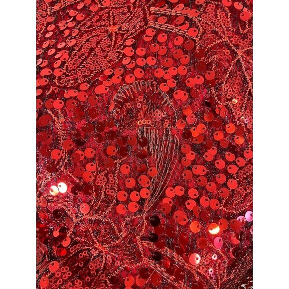 Badgley Mischka Top Women 1X Red Round Neck Pullover Sequin Sparkly Tomato
Girl - Picture 8 of 16